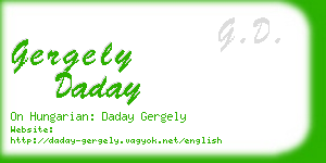 gergely daday business card